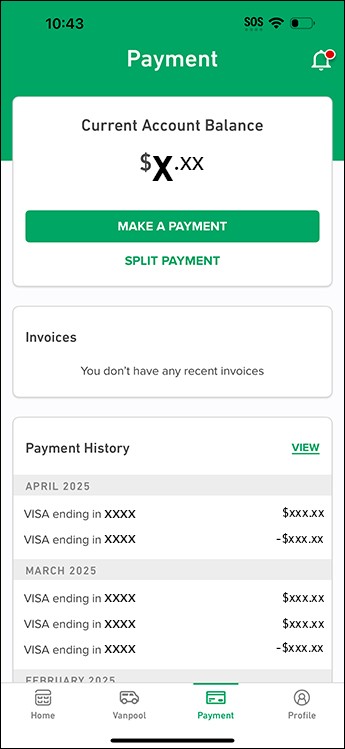Payment and Invoice History